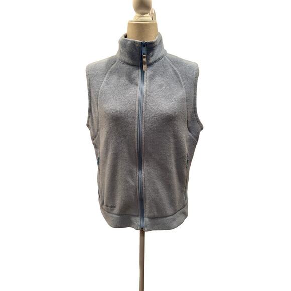 Columbia Light Blue Sleeveless Fleece Vest - Size Medium - Picture 1 of 8